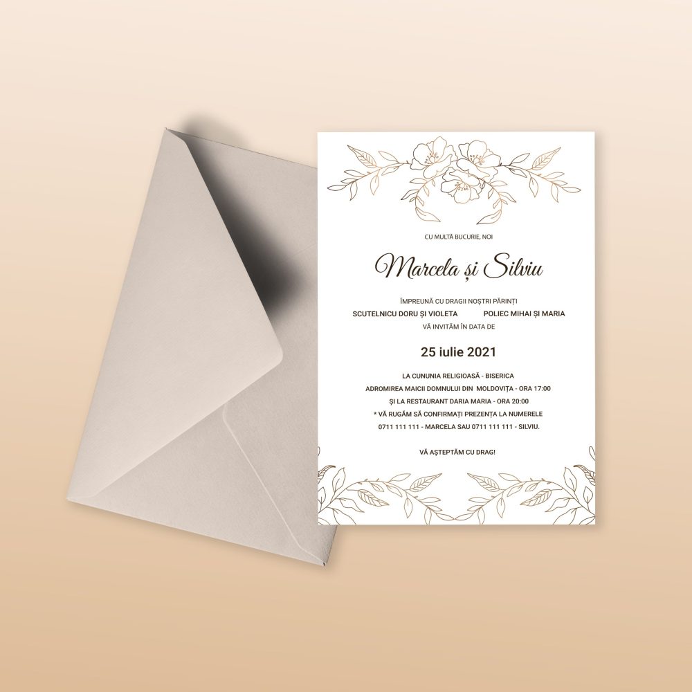 Invitatie nunta Marcela și Silviu