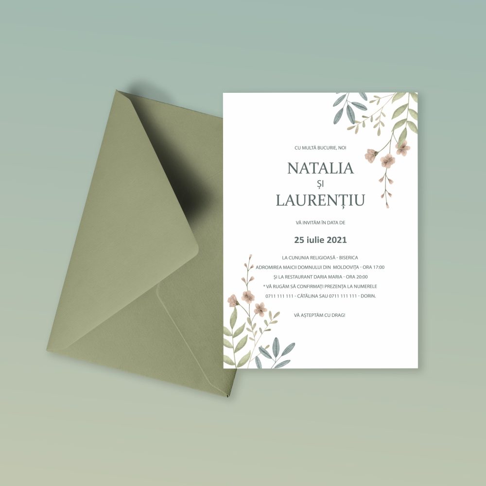Invitatie nunta Natalia și Laurentiu