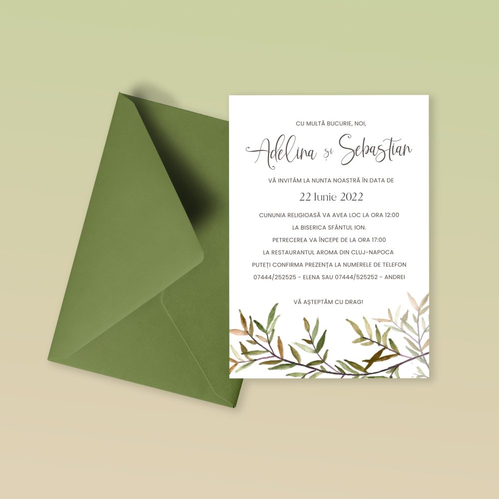 Invitatie nunta Adelina si Sebastian