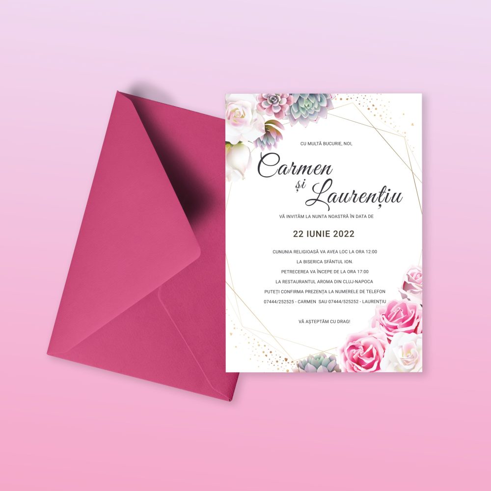 Invitatie nunta Carmen si Laurentiu