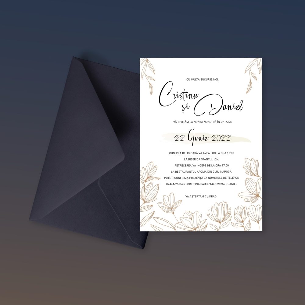 Invitatie nunta Cristina si Daniel