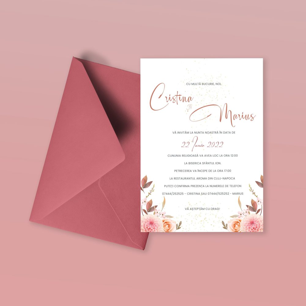 Invitatie nunta Cristina si Marius