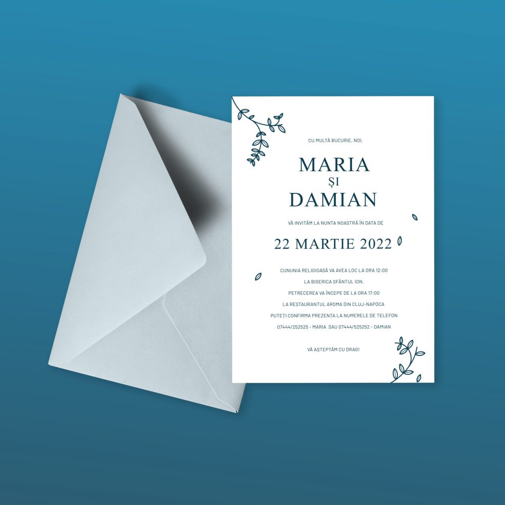 Invitatie nunta Maria și Damian