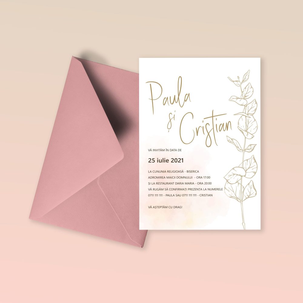 Invitatie nunta Paula și Cristian