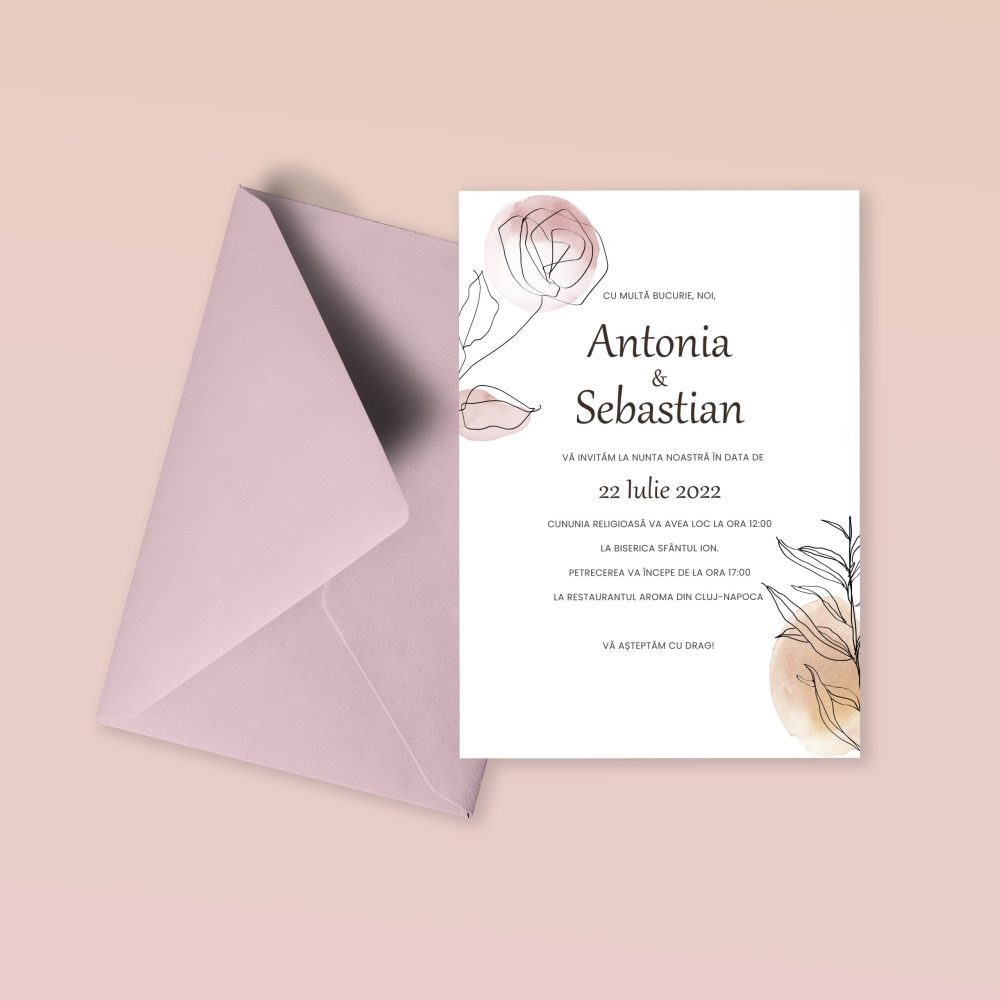 Invitatie nunta Antonia si Sebastian