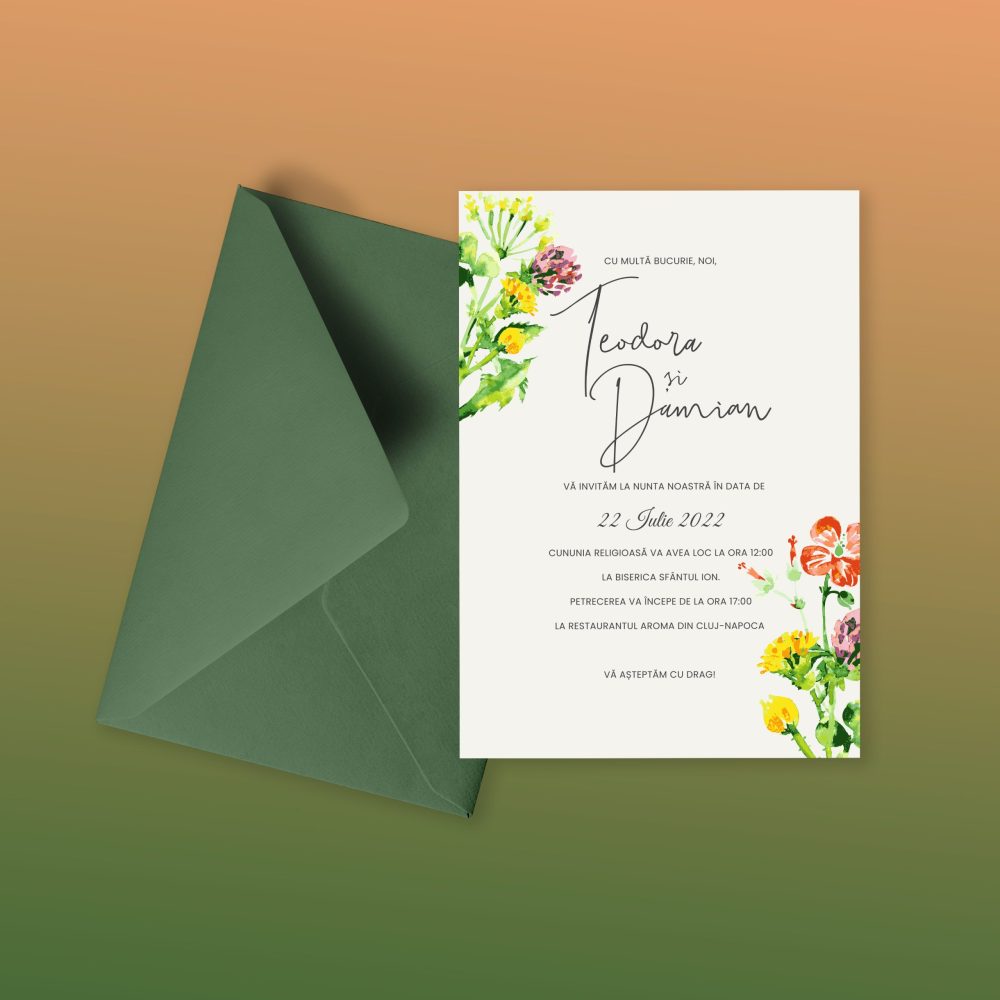 Invitatie nunta Teodora si Damian