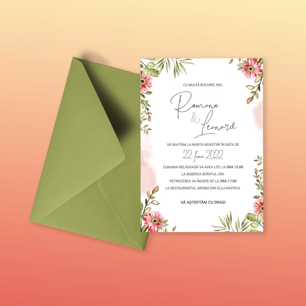 Invitatie nunta Ramona si Leonard